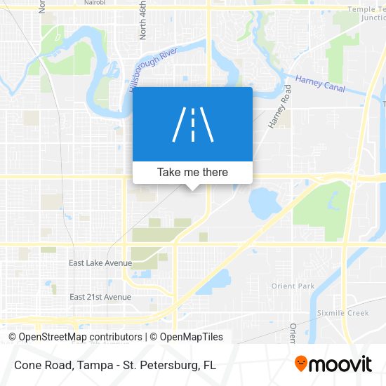 Mapa de Cone Road