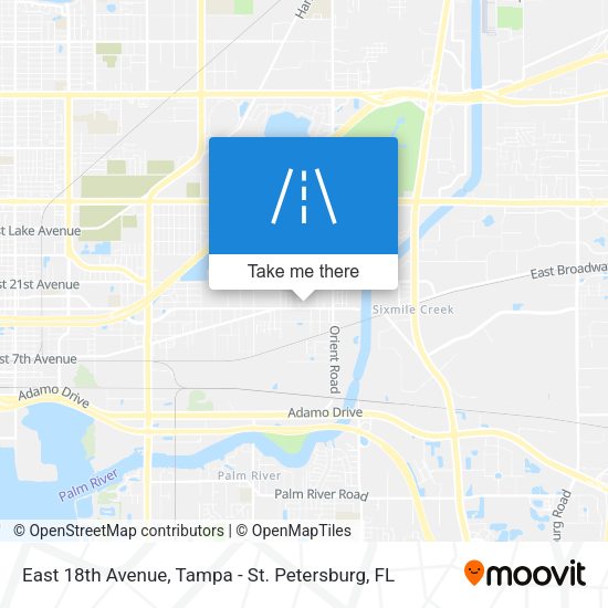 Mapa de East 18th Avenue