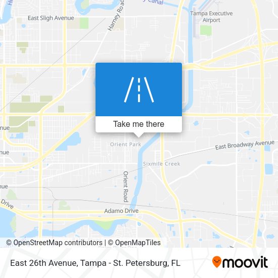 East 26th Avenue map