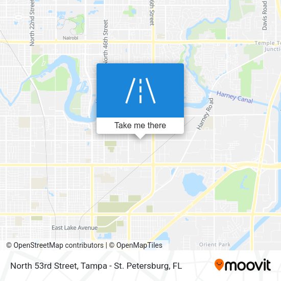 North 53rd Street map