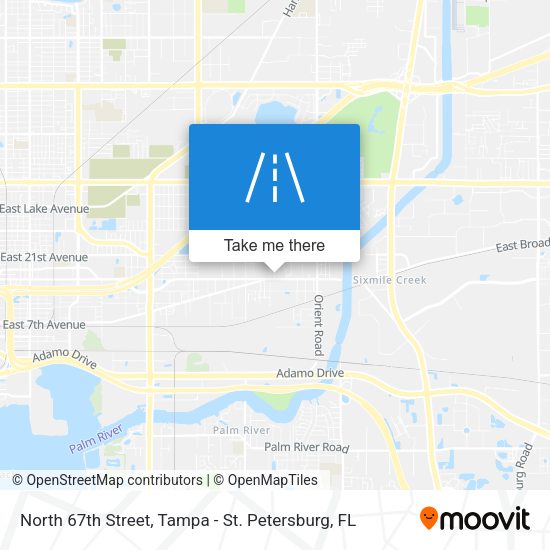 North 67th Street map