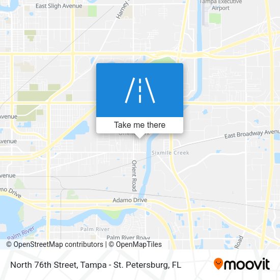 North 76th Street map