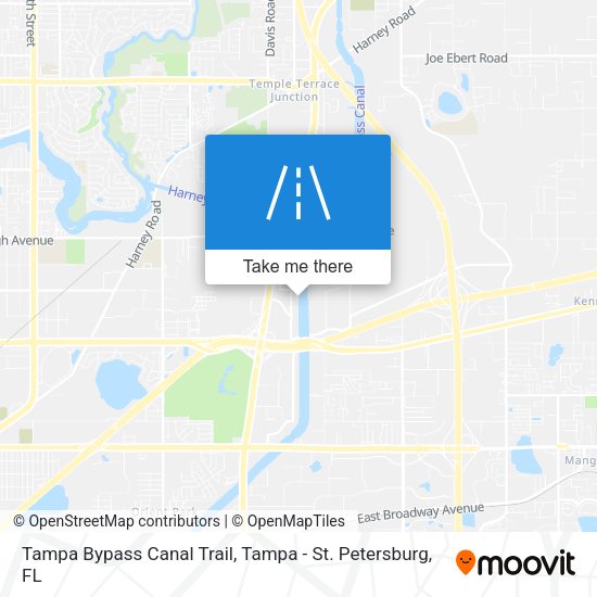Tampa Bypass Canal Trail map