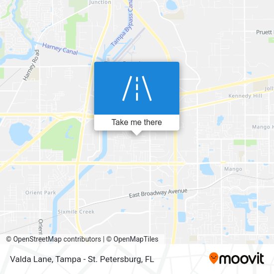 Valda Lane map
