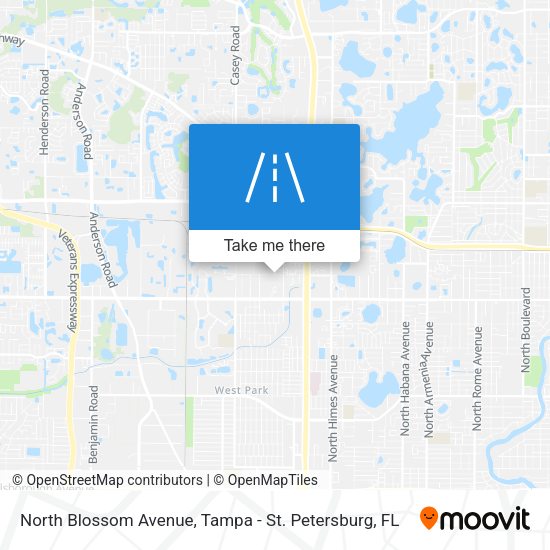 North Blossom Avenue map
