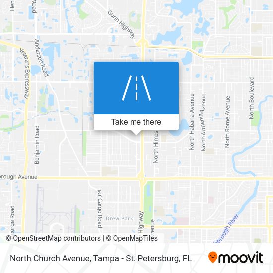North Church Avenue map