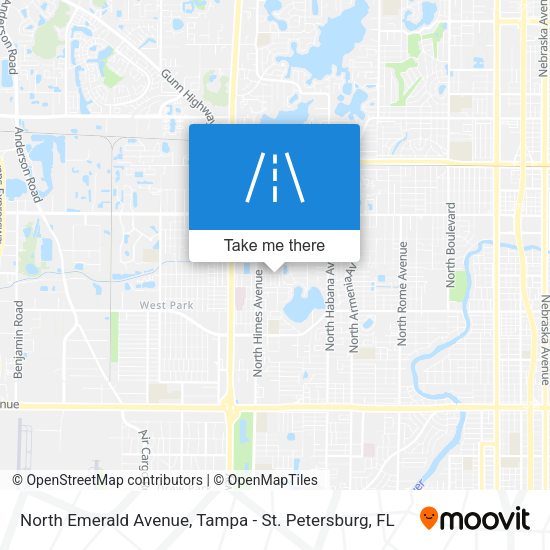 North Emerald Avenue map