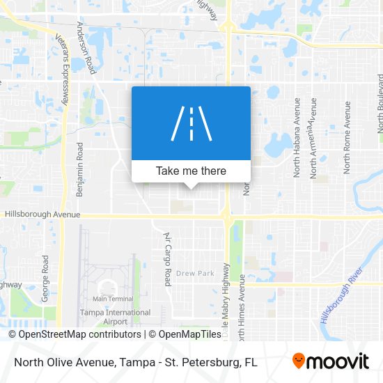 North Olive Avenue map