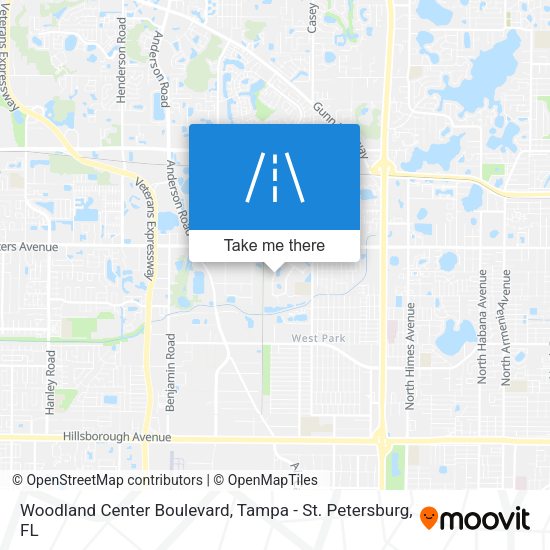 Woodland Center Boulevard map