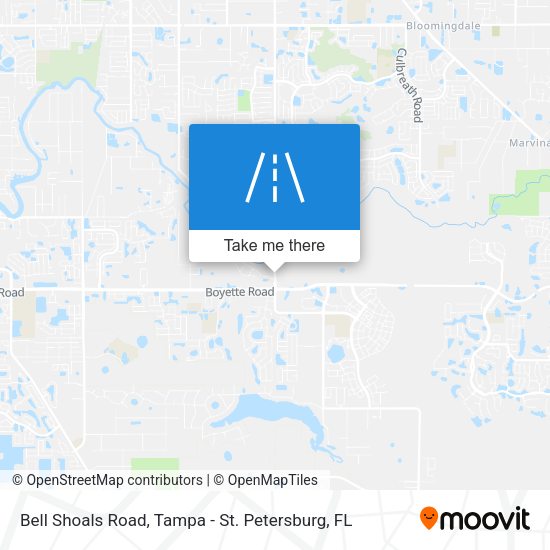 Bell Shoals Road map