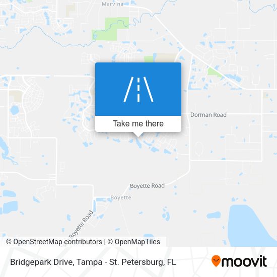 Bridgepark Drive map