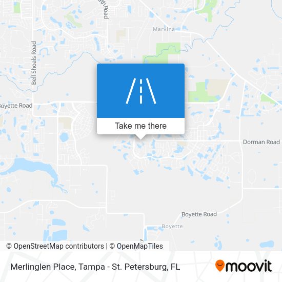 Merlinglen Place map