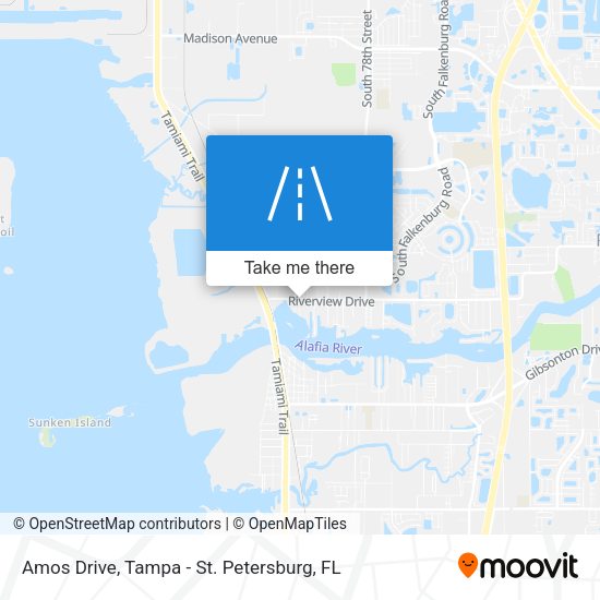 Amos Drive map
