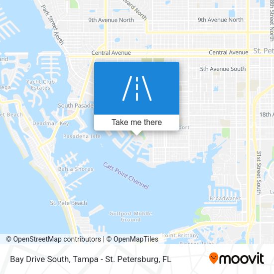 Bay Drive South map