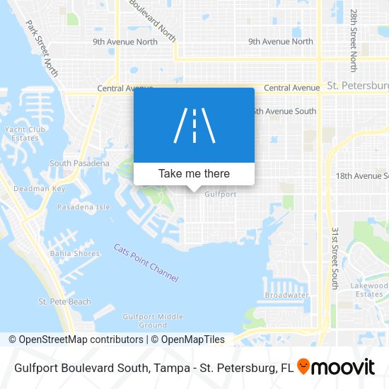 Gulfport Boulevard South map