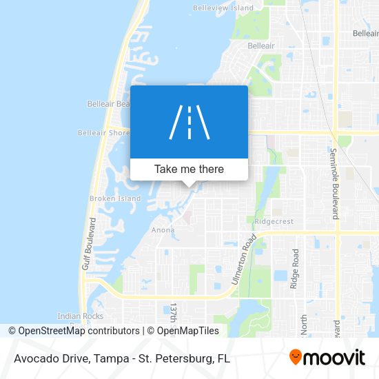 Mapa de Avocado Drive