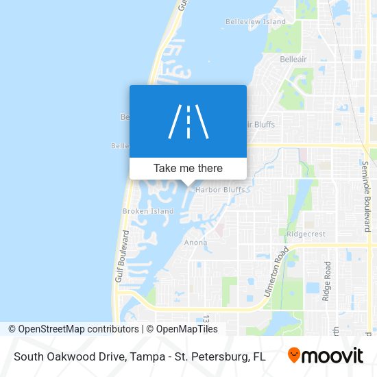Mapa de South Oakwood Drive