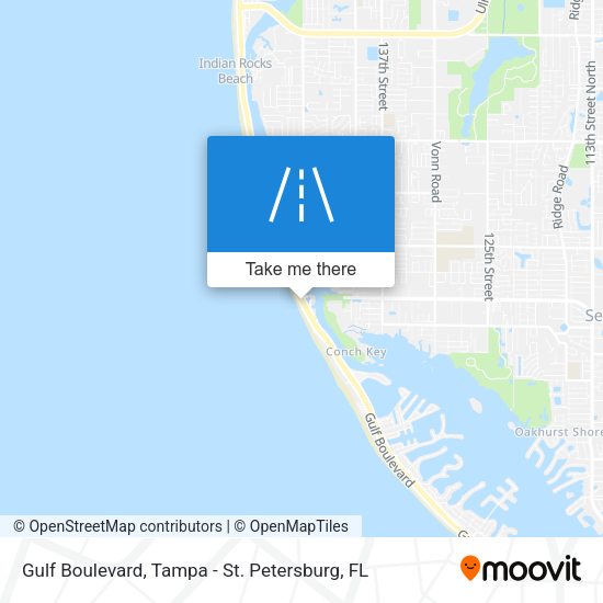 Gulf Boulevard map