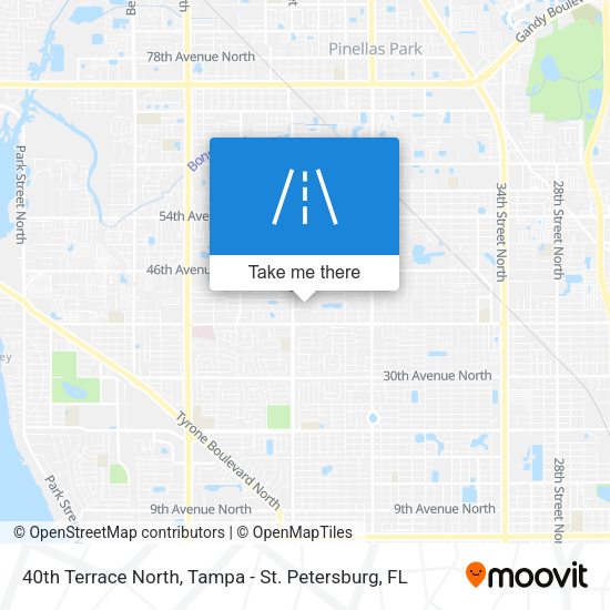 40th Terrace North map