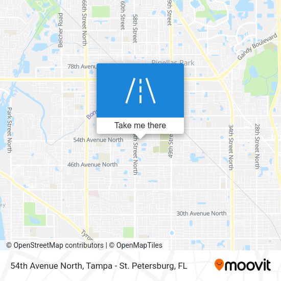 54th Avenue North map