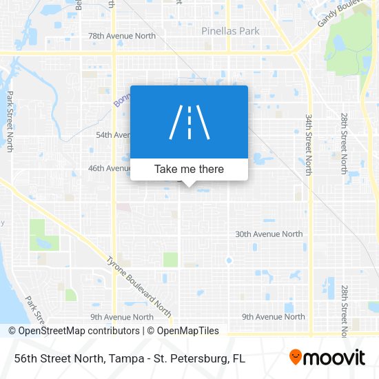 56th Street North map