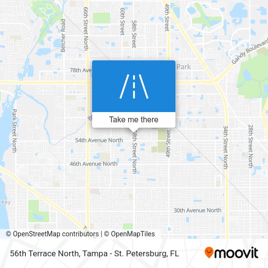 56th Terrace North map