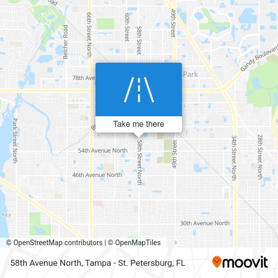 58th Avenue North map
