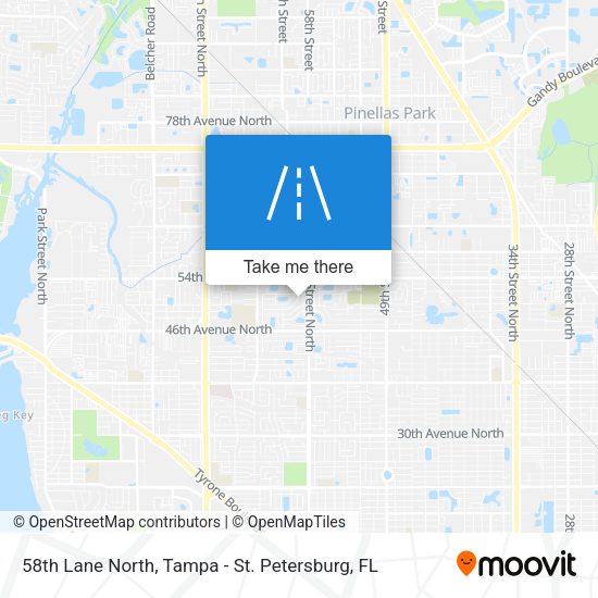 58th Lane North map