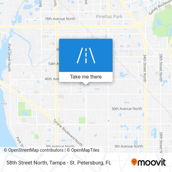 Mapa de 58th Street North