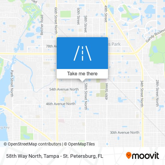 58th Way North map