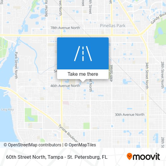 60th Street North map