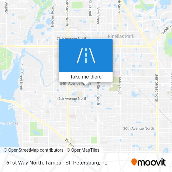 61st Way North map
