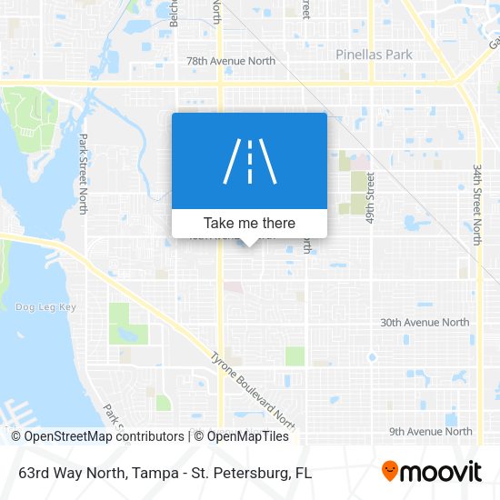 63rd Way North map