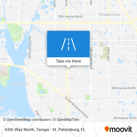 65th Way North map