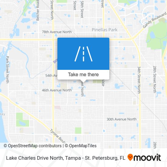 Lake Charles Drive North map