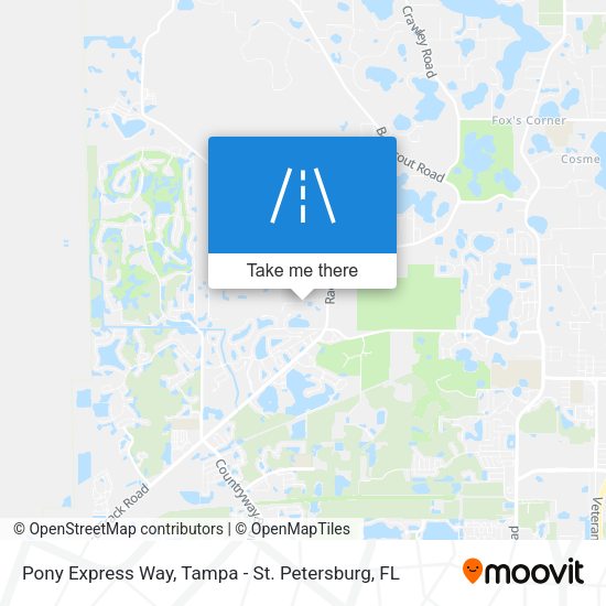 Pony Express Way map