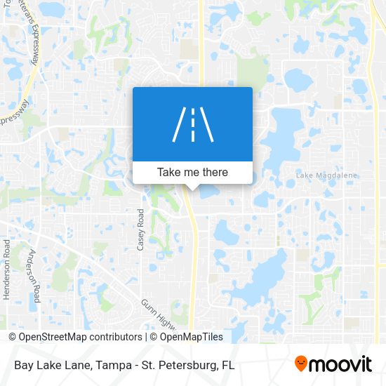 Bay Lake Lane map