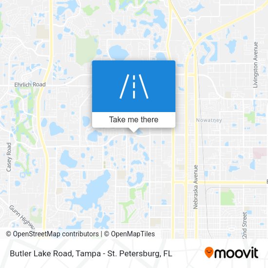 Butler Lake Road map