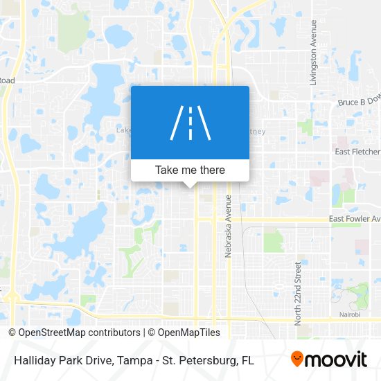 Halliday Park Drive map