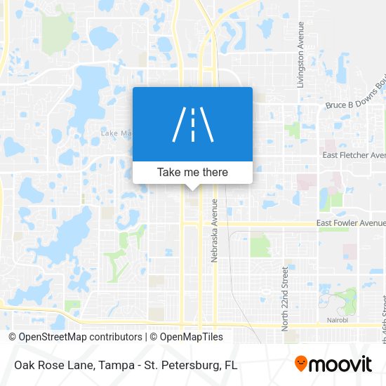 Oak Rose Lane map