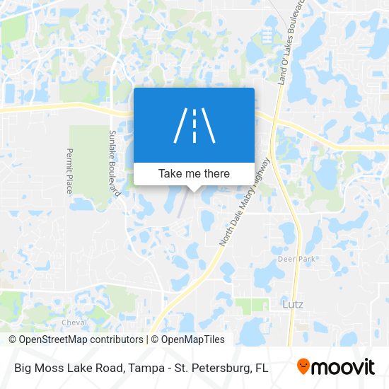 Big Moss Lake Road map