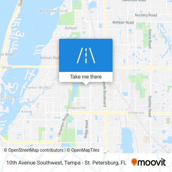 10th Avenue Southwest map