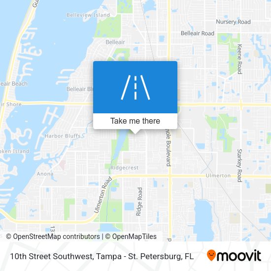 10th Street Southwest map