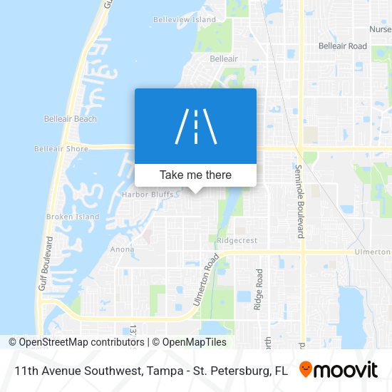 11th Avenue Southwest map