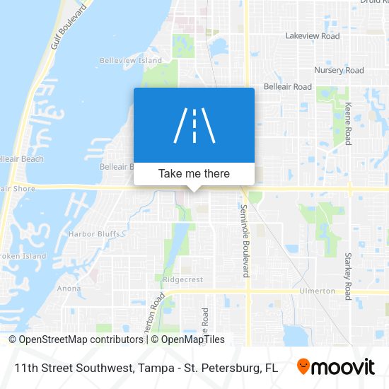 11th Street Southwest map