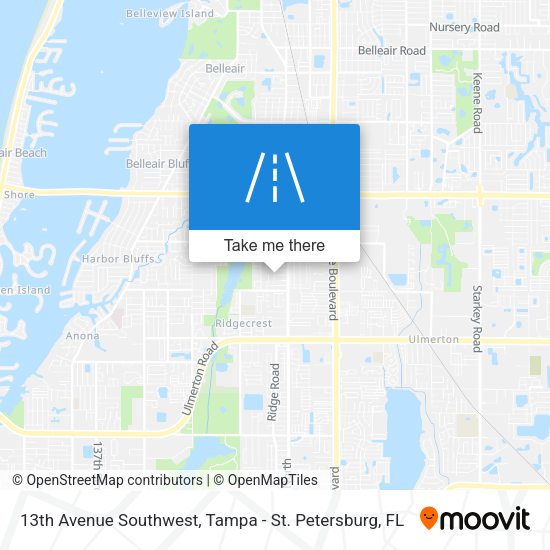 13th Avenue Southwest map