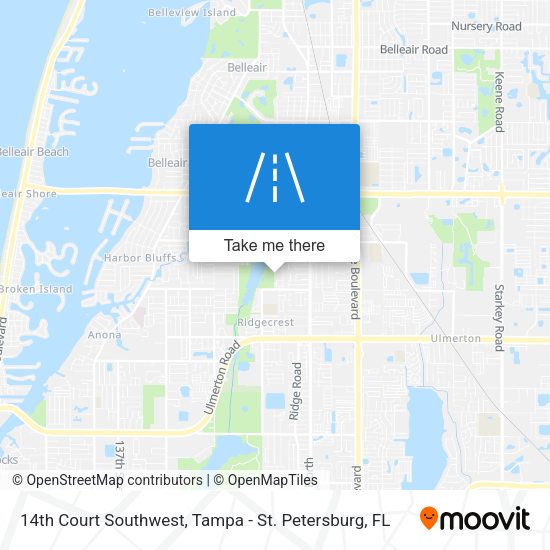 Mapa de 14th Court Southwest