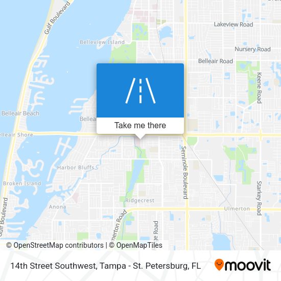 Mapa de 14th Street Southwest