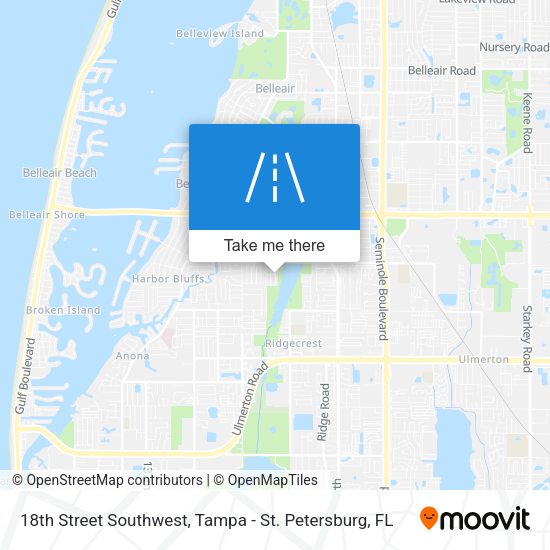 18th Street Southwest map