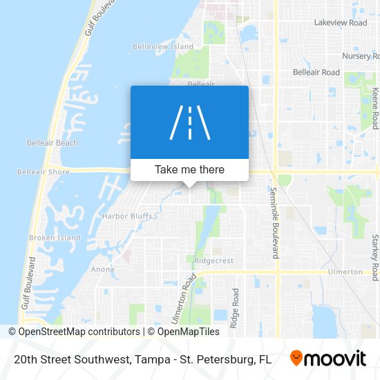 20th Street Southwest map